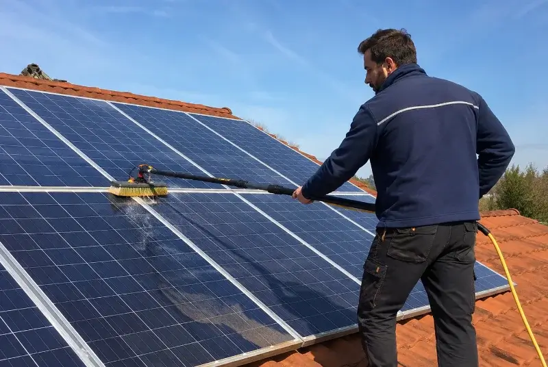 Nettoyage et entretien de panneaux solaires à Taponas